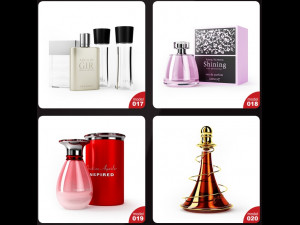 s of perfume bottles set Modello 3D