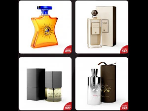 s of perfume bottles set 3D Model