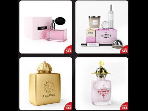 s of perfume bottles set 3D Model