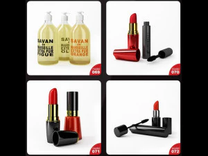 s of perfume bottles set 3D Model