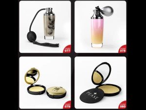s of perfume bottles set 3D Model