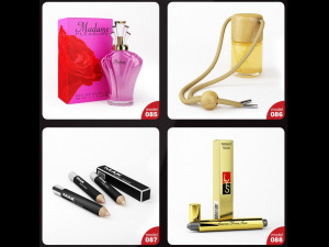 s of perfume bottles set Modello 3D