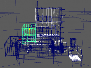 run-down shack container house Modelo 3D