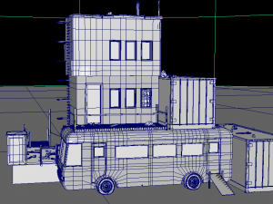 run-down shack container house Modelo 3D
