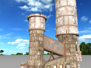 waste plant construction 3Dモデル
