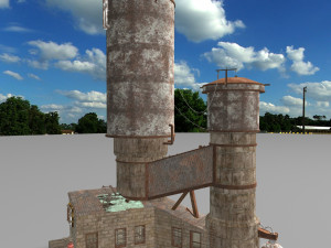 waste plant construction 3D Модель