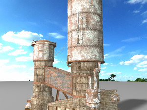waste plant construction 3D Модель