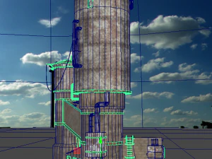waste plant construction 3D Model