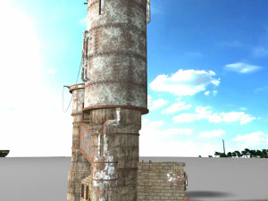 waste plant construction 3D Model