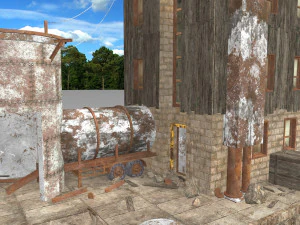 constru&ccedil;&atilde;o de usina de res&iacute;duos Modelo 3D