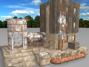 waste plant construction 3D Model