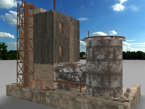 waste plant construction 3D Model