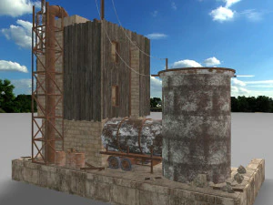 waste plant construction 3D Model