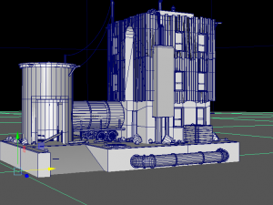waste plant construction 3D Model