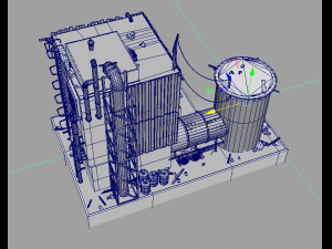 waste plant construction 3D Model