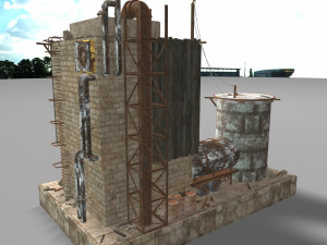 waste plant construction 3D Model