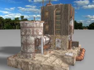 waste plant construction 3D Model