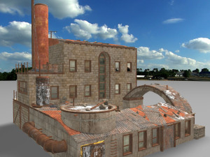 waste plant construction 3Dモデル