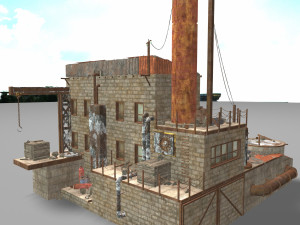 waste plant construction Model 3D