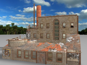 waste plant construction Model 3D