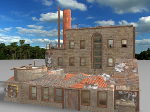 waste plant construction 3D Model
