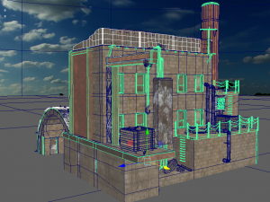 waste plant construction Model 3D