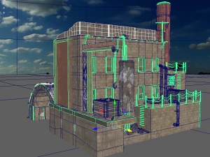waste plant construction 3D Model