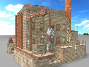 waste plant construction Model 3D