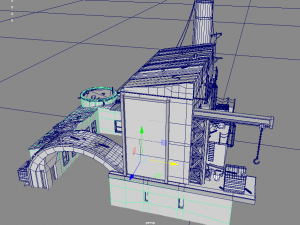 waste plant construction Model 3D