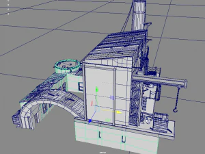 waste plant construction 3D Model