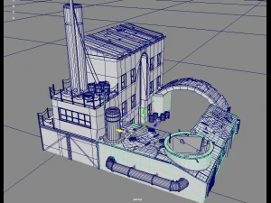 waste plant construction 3D Model