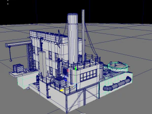 waste plant construction 3D Model