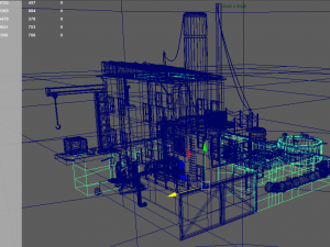 waste plant construction Model 3D