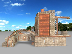 waste plant construction Model 3D
