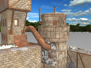 waste plant construction Modèle 3D