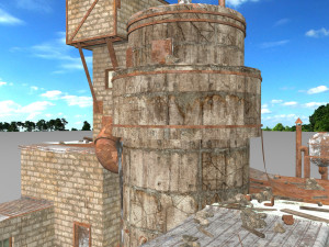 waste plant construction Modèle 3D