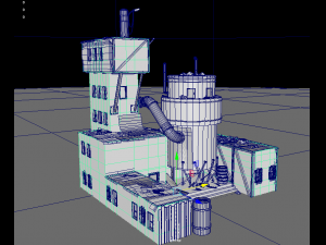 waste plant construction Modèle 3D