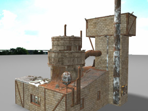 waste plant construction Modèle 3D