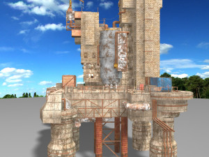 waste plant construction Modèle 3D