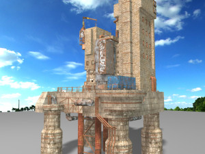 waste plant construction Modèle 3D