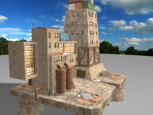 waste plant construction 3D Model