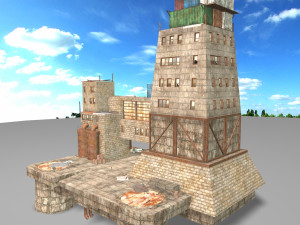 waste plant construction 3Dモデル
