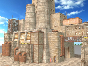 waste plant construction 3Dモデル