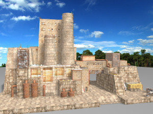 waste plant construction 3Dモデル