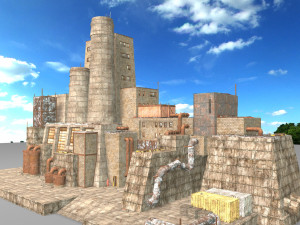 waste plant construction 3Dモデル