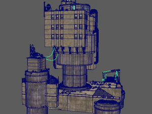 будівництво сміттєпереробного заводу 3D Модель