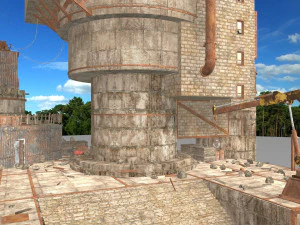 будівництво сміттєпереробного заводу 3D Модель