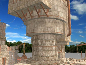 будівництво сміттєпереробного заводу 3D Модель