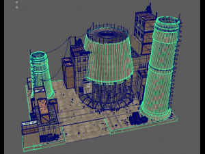 waste plant construction Modèle 3D