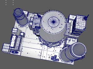 waste plant construction 3D Model